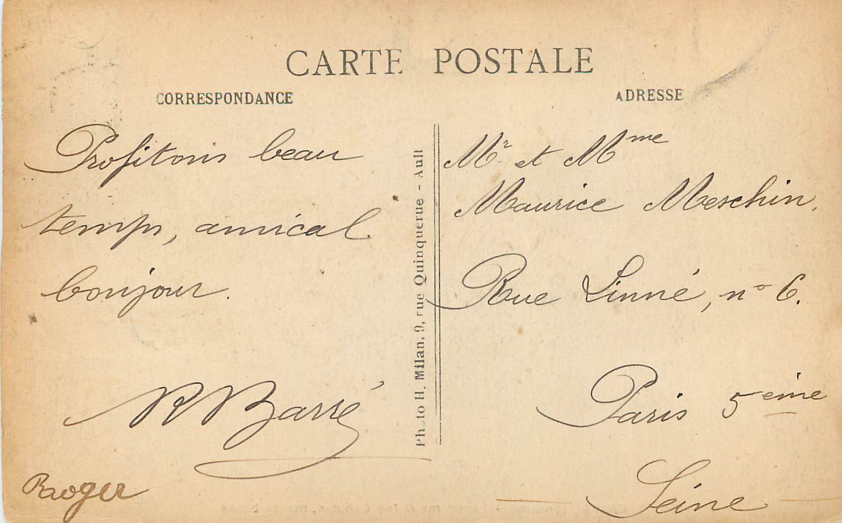 CPA Onival (Somme) Panorama etles Cabines Maree Basse — Back