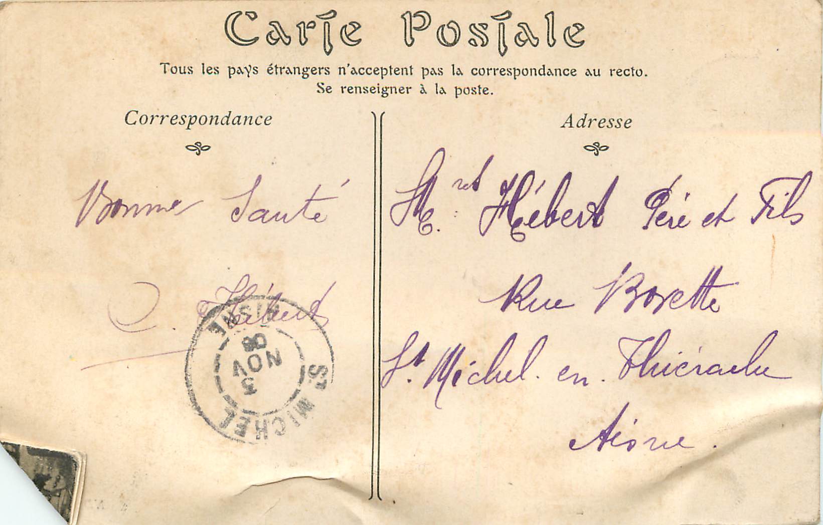 CPA Le Treport Le Port Bateaux de peche — Rückseite