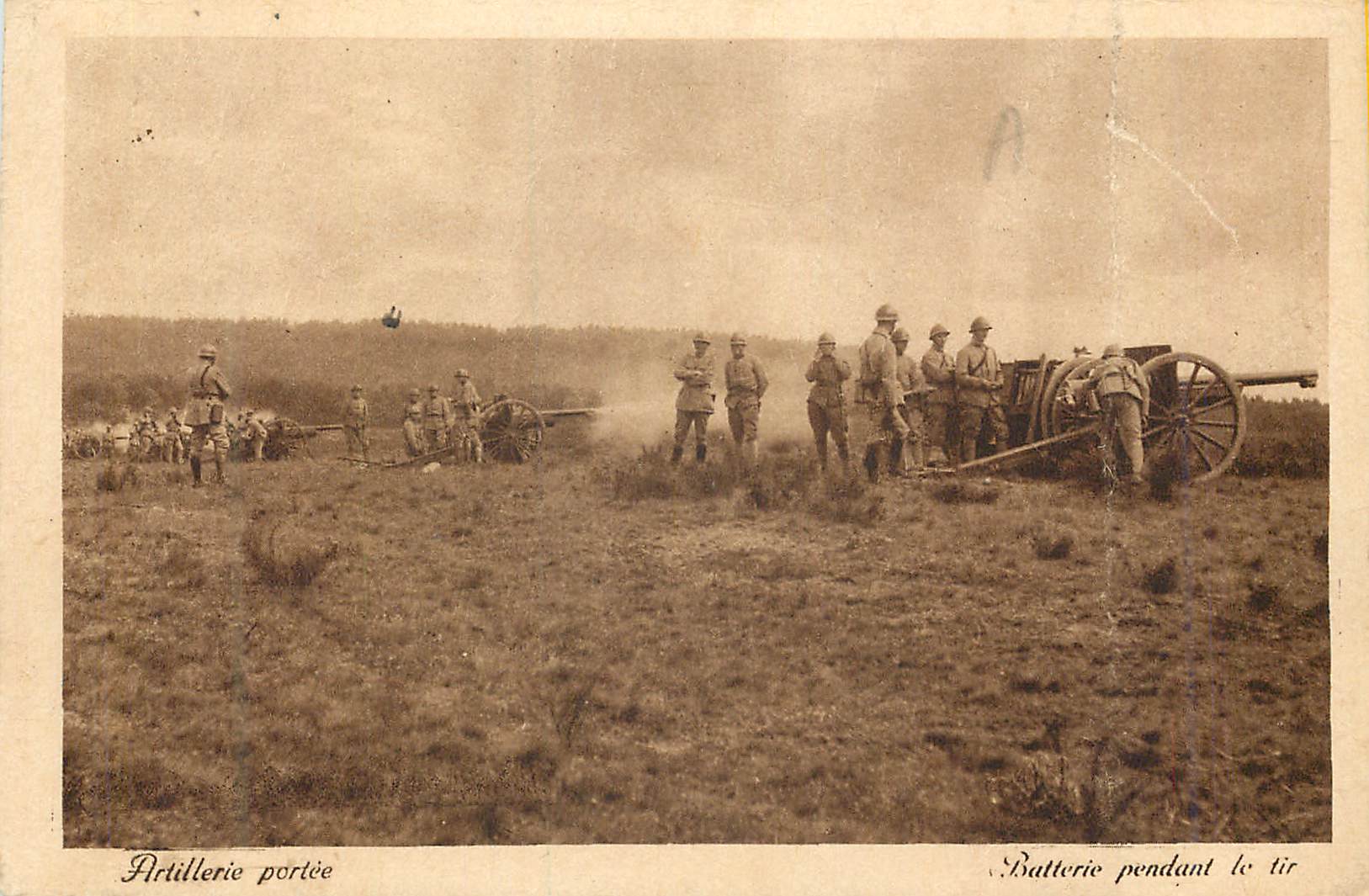 Artillerie portée — Batterie pendant le tir — Imp. d'Art. HÉLIAS, Strasbourg
