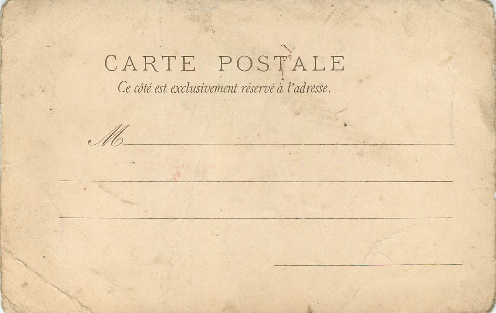 CPA Chocolat Louit — Verso