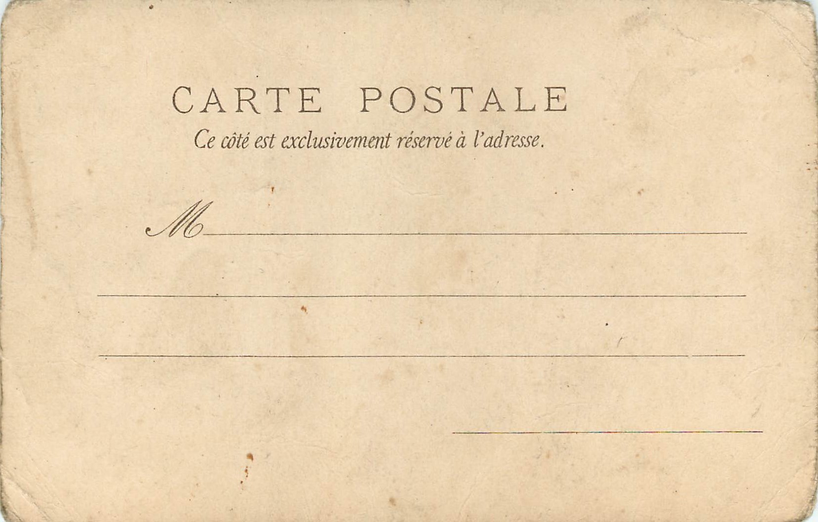 CPA Chocolat Louit — Verso