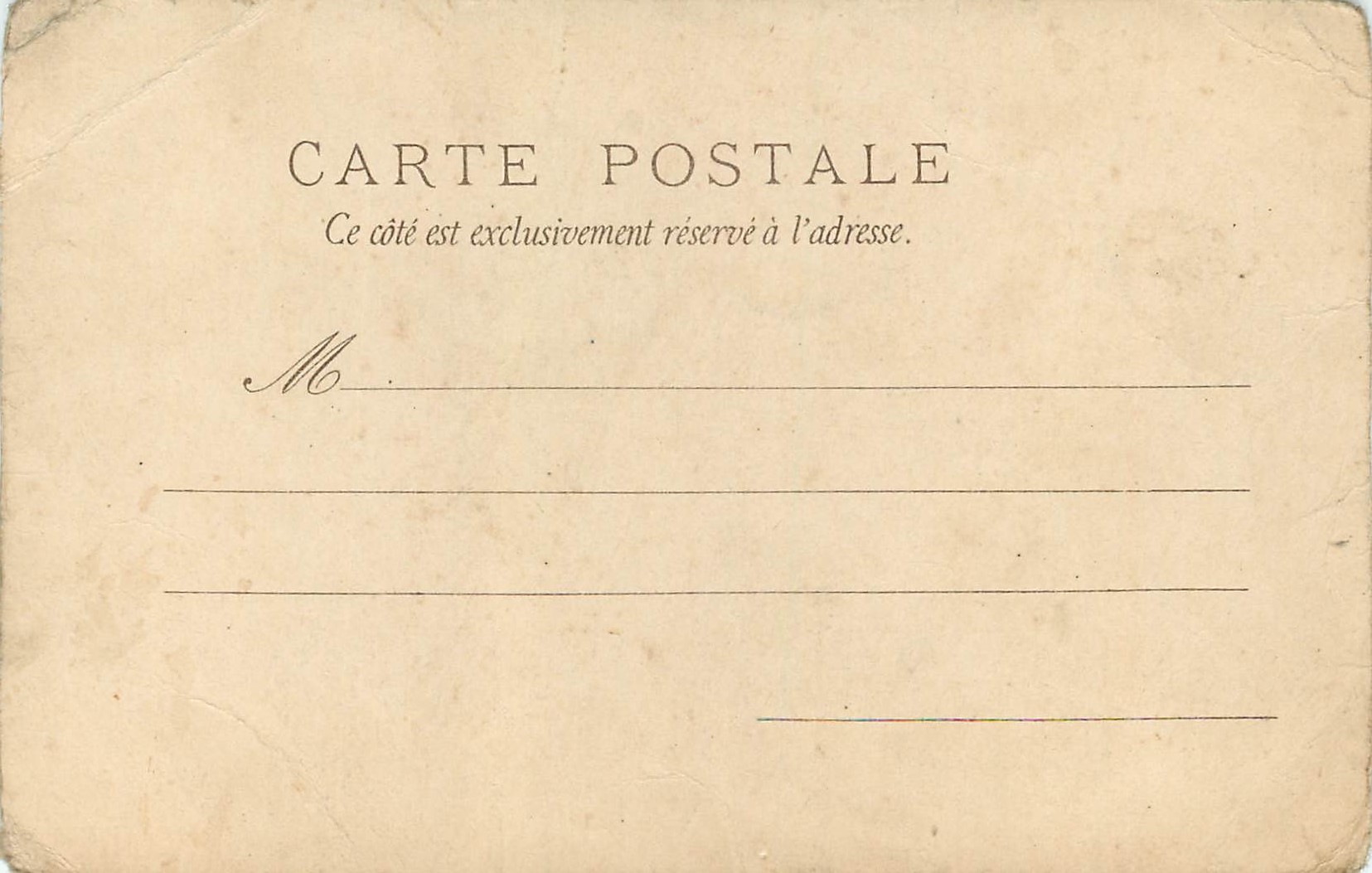 CPA Chocolat Louit — Verso