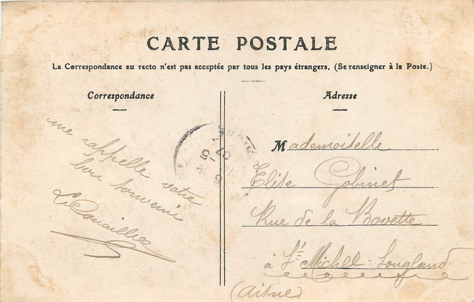 CPA Charleville Vue Generale Prise du Boisenval — Rückseite