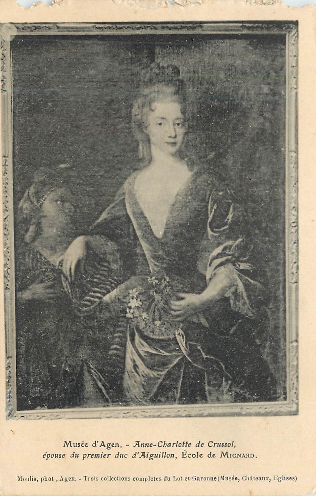 Anne-Charlotte de Crussol — épouse du premier duc d'Aiguillon — École de Mignard — Musée d'Agen