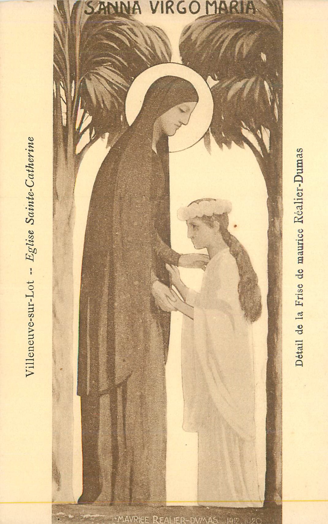 Villeneuve-sur-Lot - Église Sainte-Catherine — Détail de la Frise de Maurice Réalier-Dumas