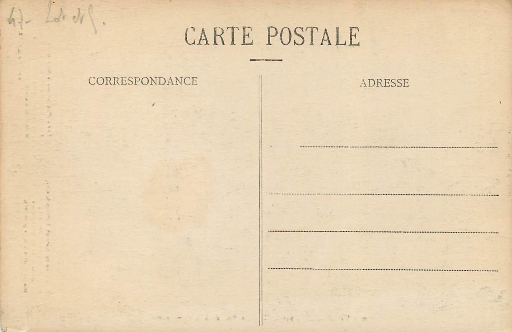 Villeneuve-sur-Lot — La Veillée à la Campagne — Librairie Vve E. Charrié — Rückseite