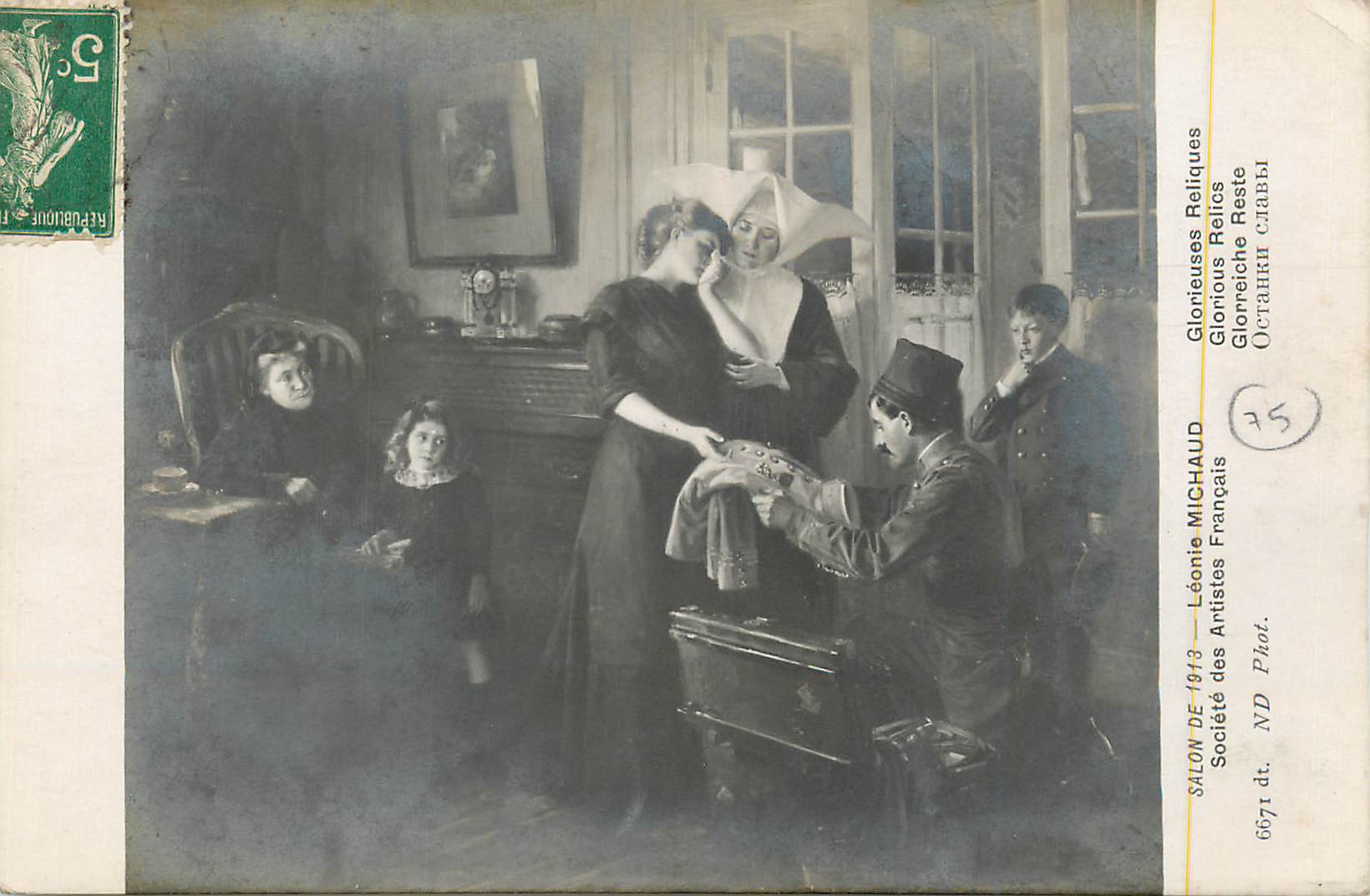 CPA Salon de 1913 Leonie Michaud Societe des Artistes Francais Glorieuses Reliques