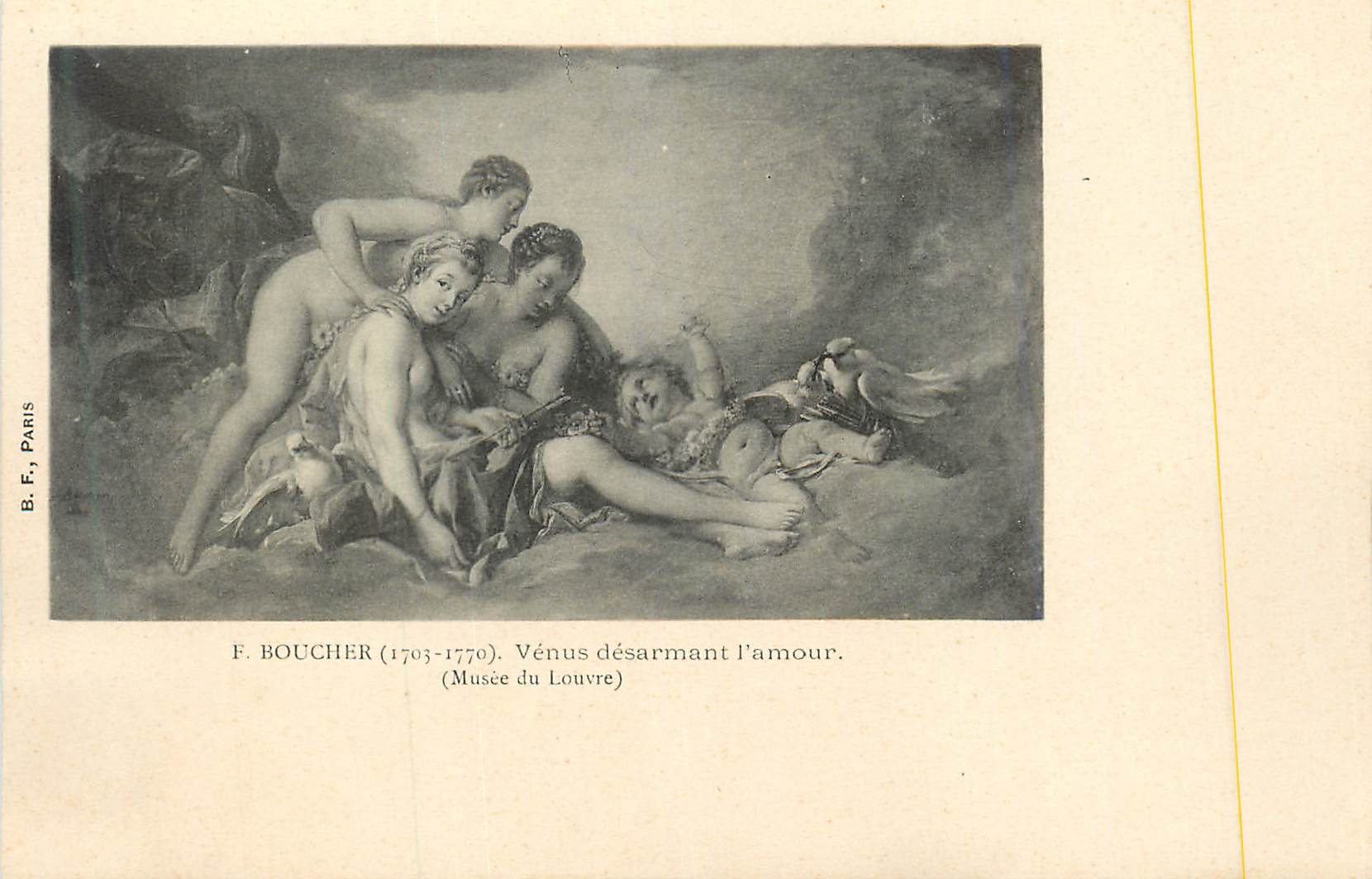 CPA F Boucher (1703 1770) Venus Desarmant l'Amour (Musee du Louvre)