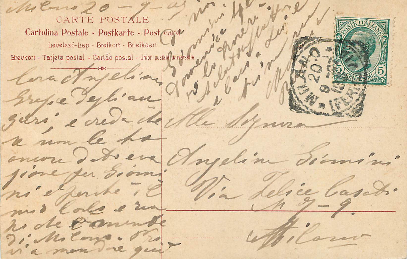 CPA Millet Spigolatrici — Verso