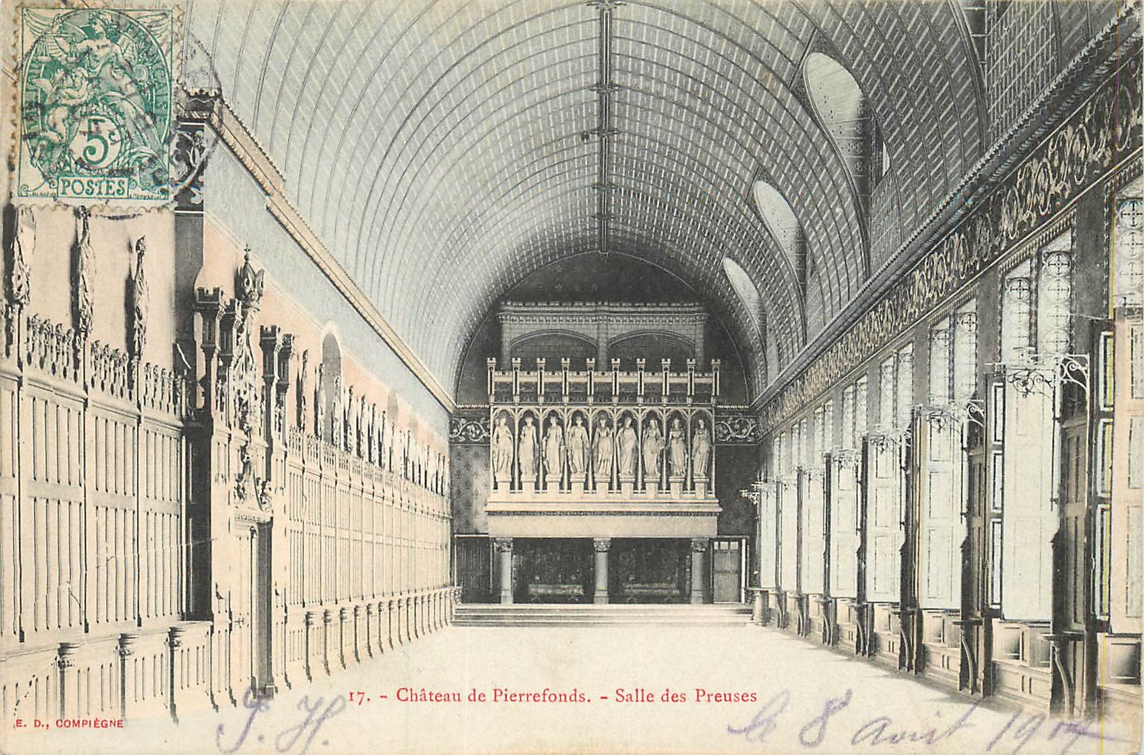 CPA Chateau de Pierrefonds Salle des Preuses