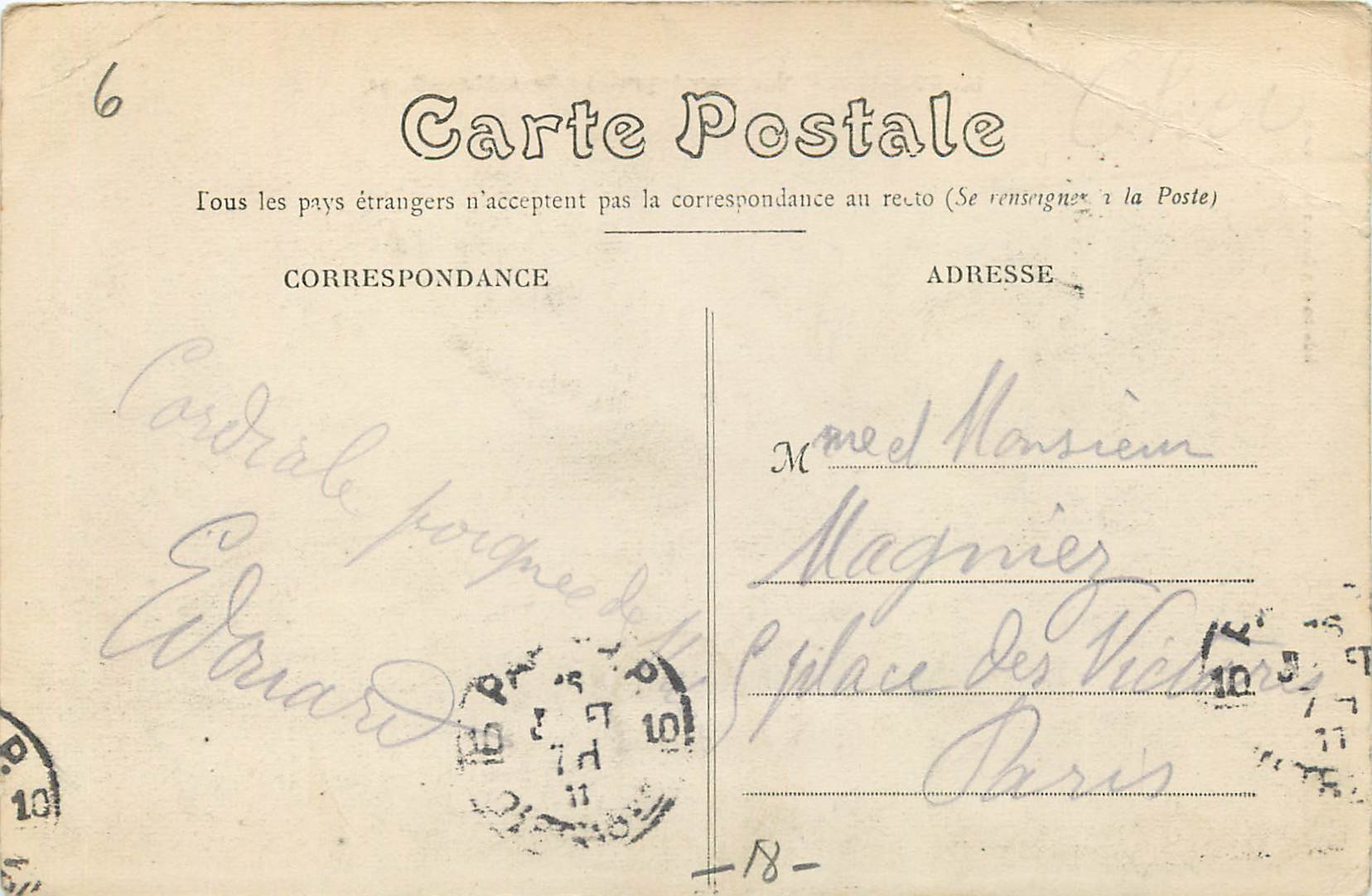 CPA Bourges Vue Centrale prise des Tours Notre Dame — Verso