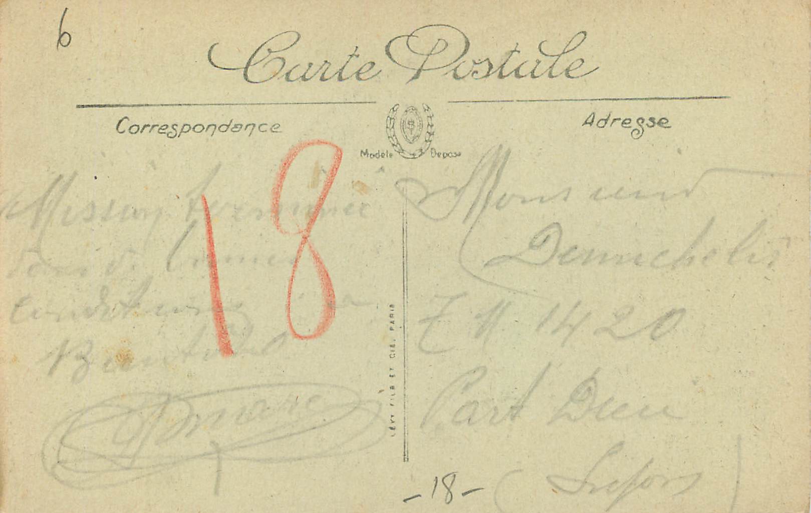 CPA Bourges La Cathedrale — Rückseite