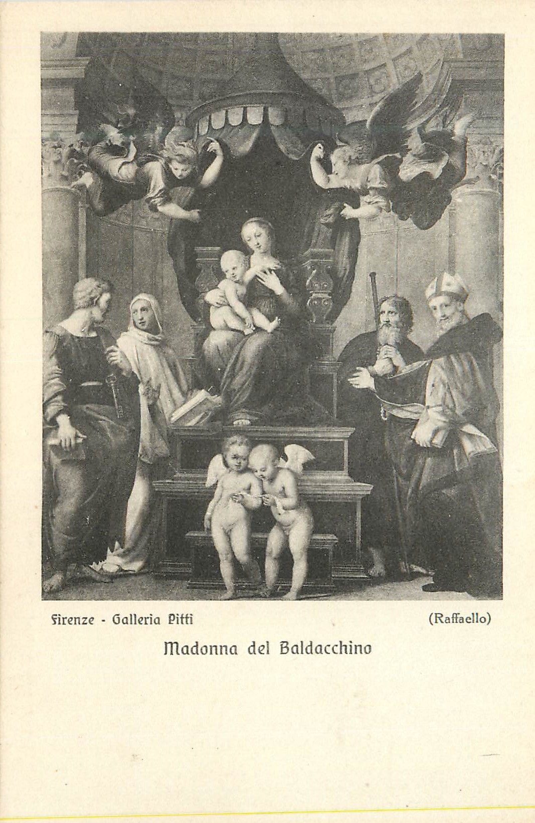 CPA Firenze Galleria Pitti Madonna del Baldacchino