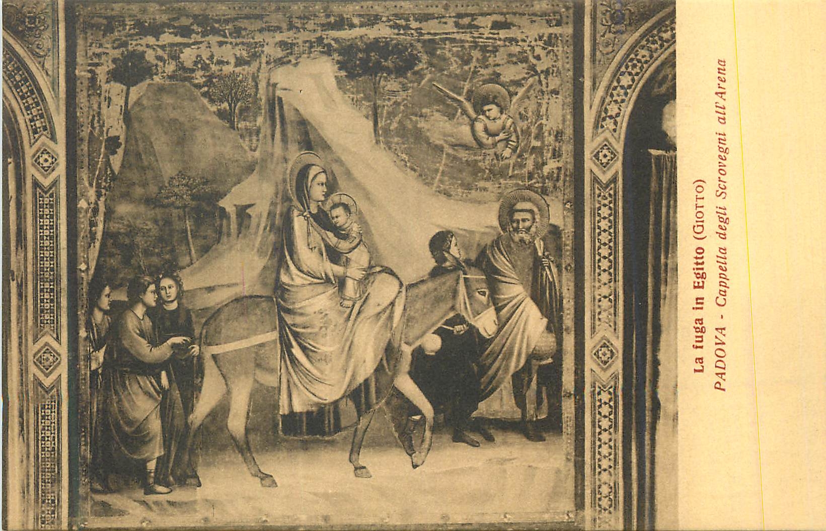 CPA La Fuga in Egitto (Giotto) Padova Cappella Degli Scovegni All Arene