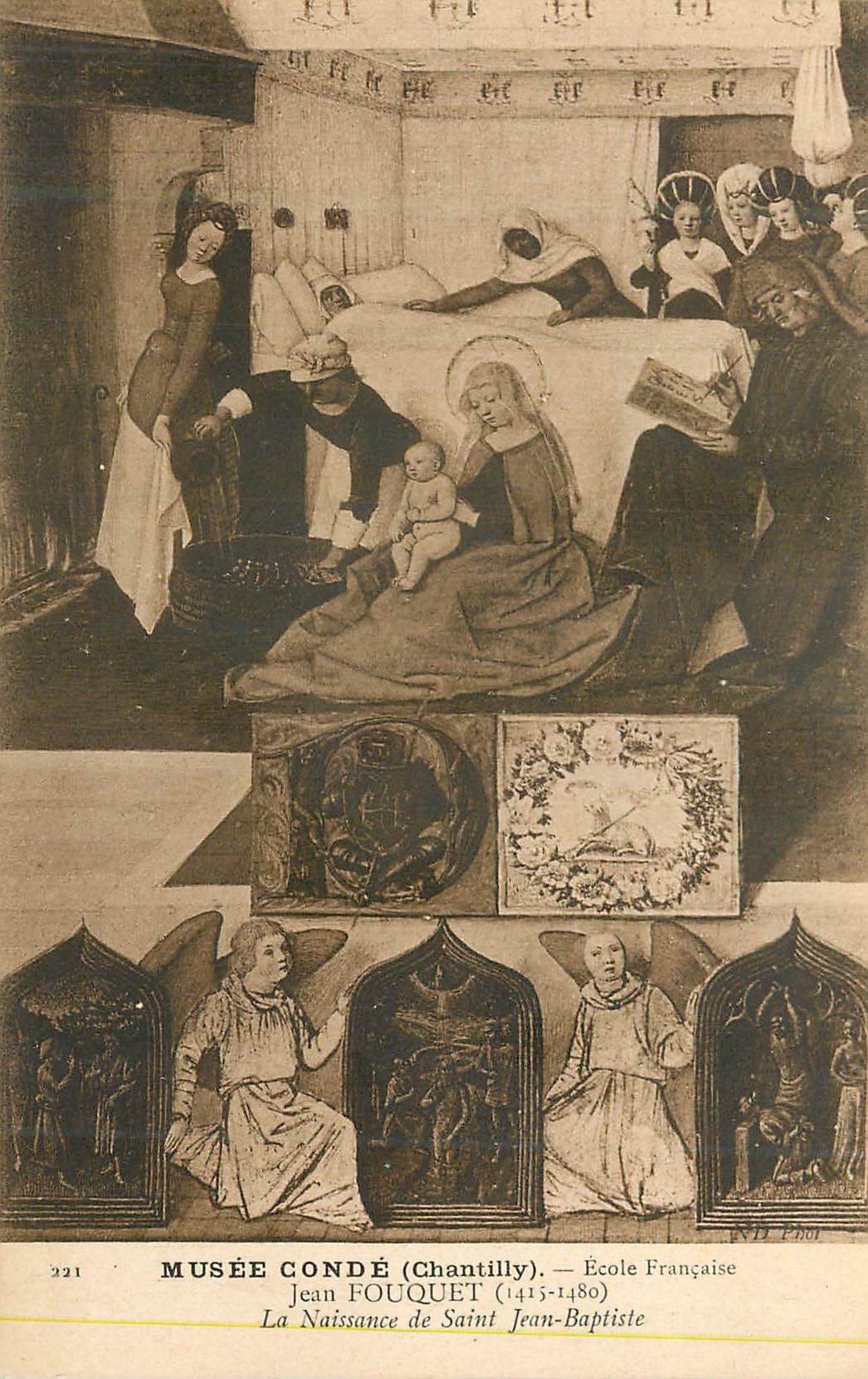 CPA Musee Conde (Chantilly) Ecole Francaise Jean Fouquet (1415 1480) La Naissance de Saint Jean Baptiste