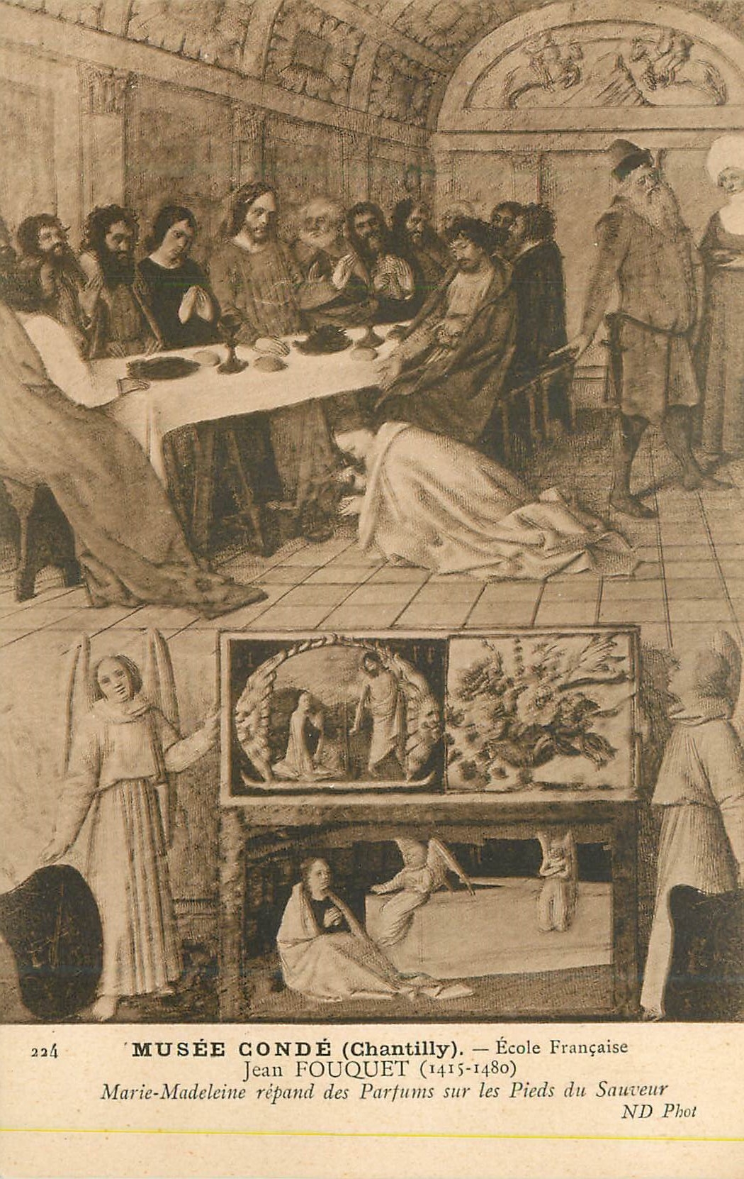 CPA Musee Conde (Chantilly) Ecole Francaise Jean Fouquet (1415 1480) Marie Madeleine Repand des Parfums sur les Pieds du