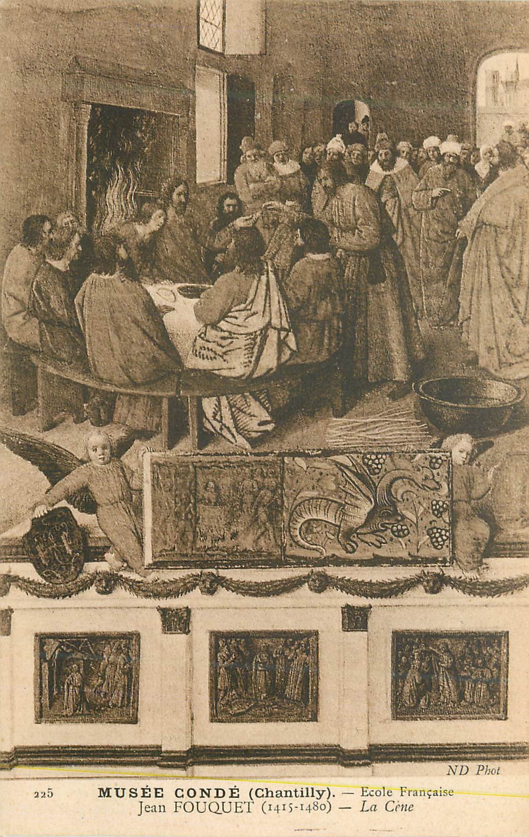 CPA Musee Conde (Chantilly) Ecole Francaise Jean Fouquet (1415 1480) La Cene