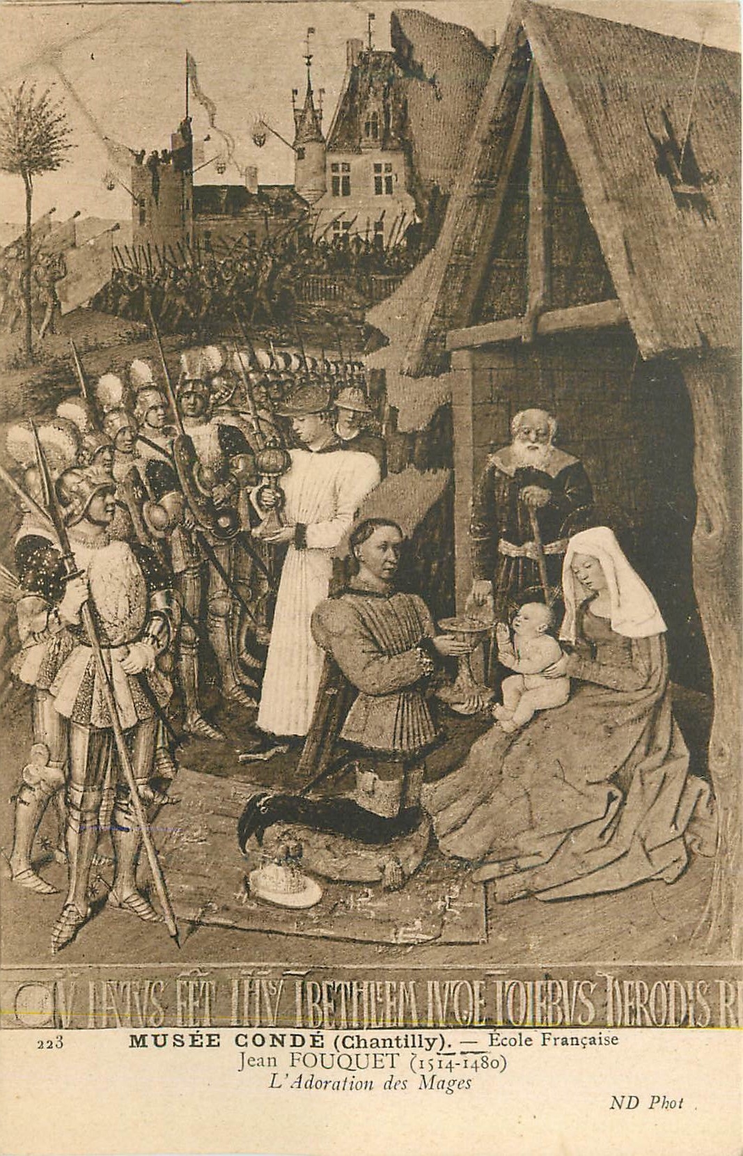 CPA Musee Conde (Chantilly) Ecole Francaise Jean Fouquet (1415 1480) L'Adoration des Mages