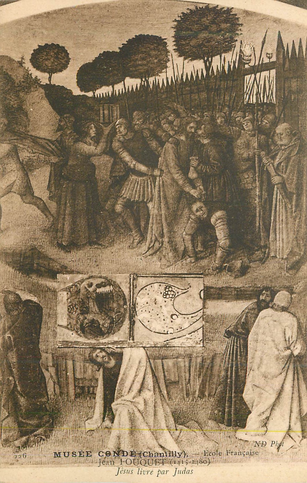 Jésus livré par Judas — Musée Conde (Chantilly) — École Française — Jean Fouquet (1415-1460)