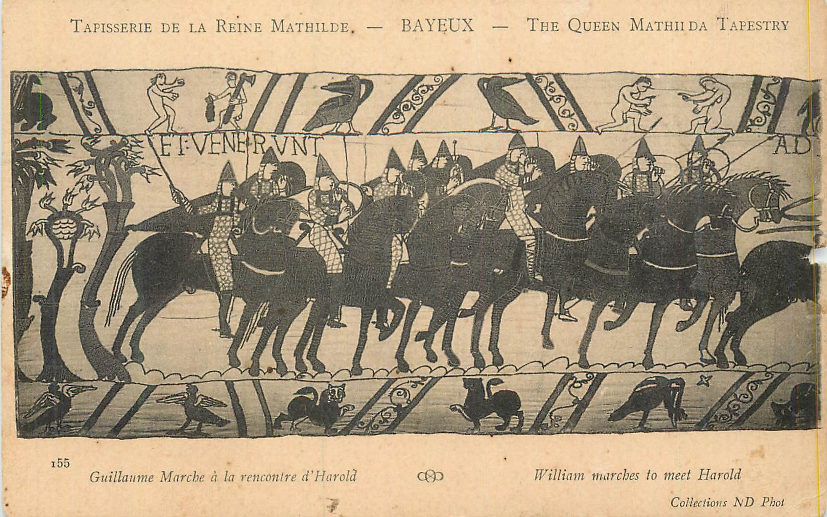 Tapisserie de la Reine Mathilde — Bayeux — William marches to meet Harold