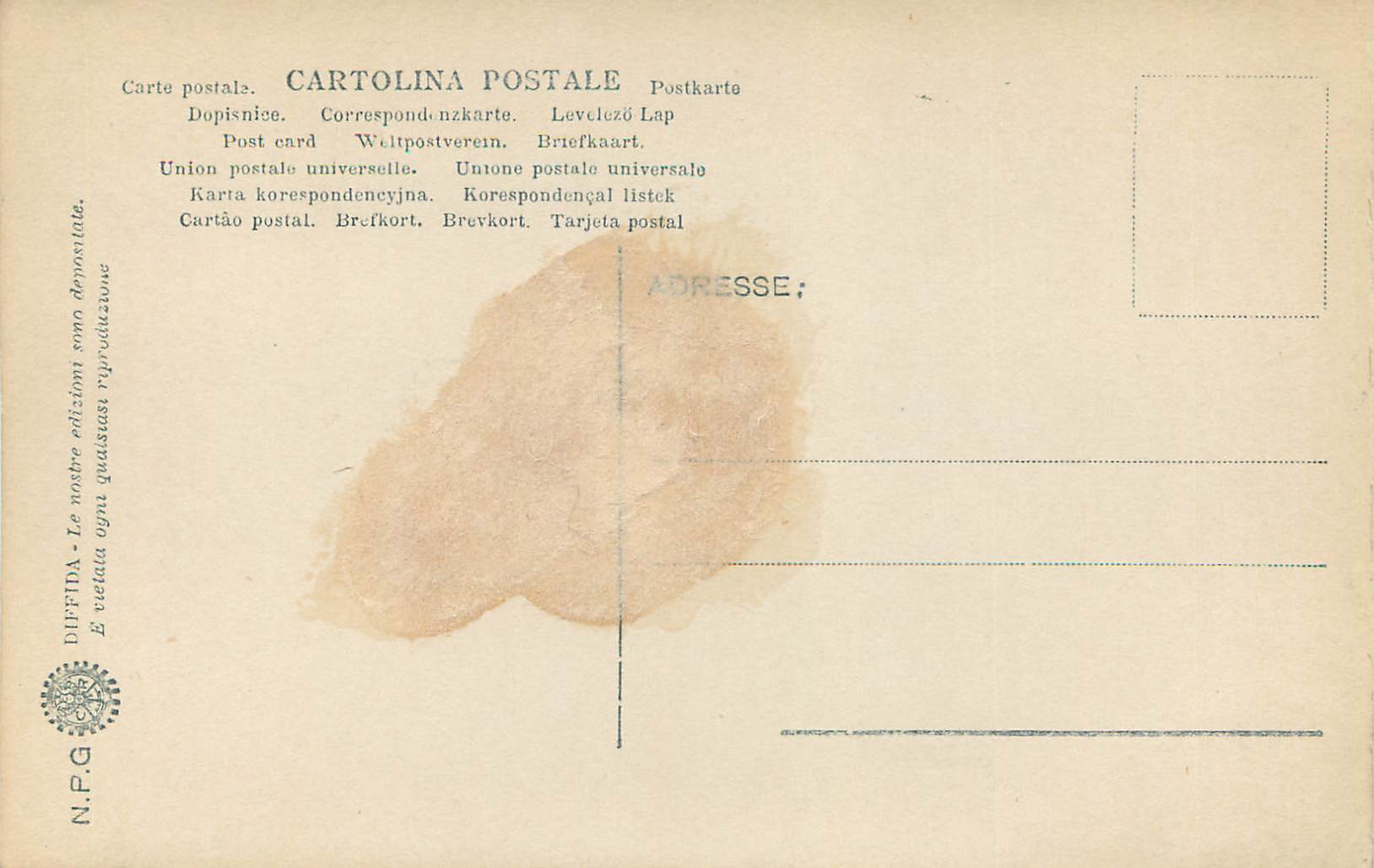 CPA Firenze Museo S Marco Gesu al Calvario — Rückseite