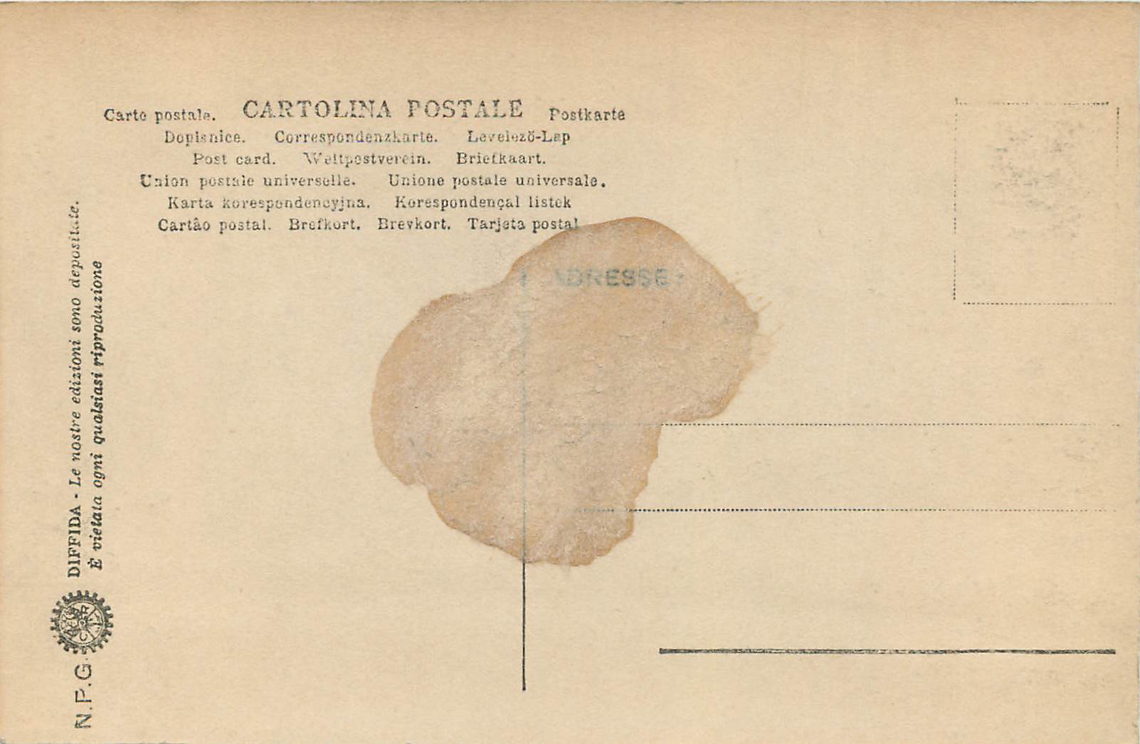 CPA Firenze Museo S Marco Gesu in Groce e Maddalena — Rückseite