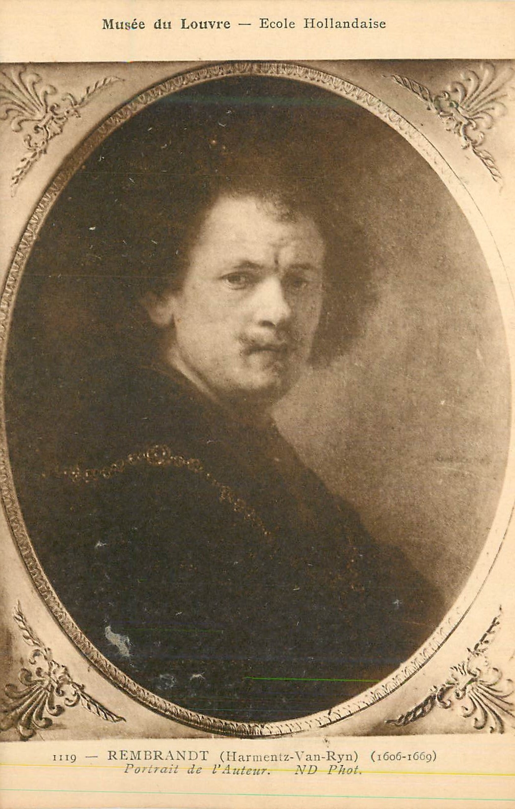 CPA Musee du Louvre Ecole Hollandaise Rembrandt (Harmentz Van Ryn) Portrait de l'Auteur