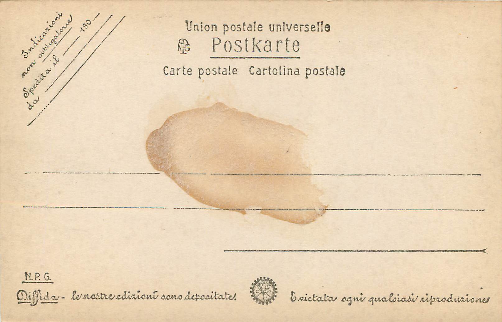 CPA Firenze Angelo del Tabernacolo Beato Fra Angelico Gall Uffizi — Rückseite