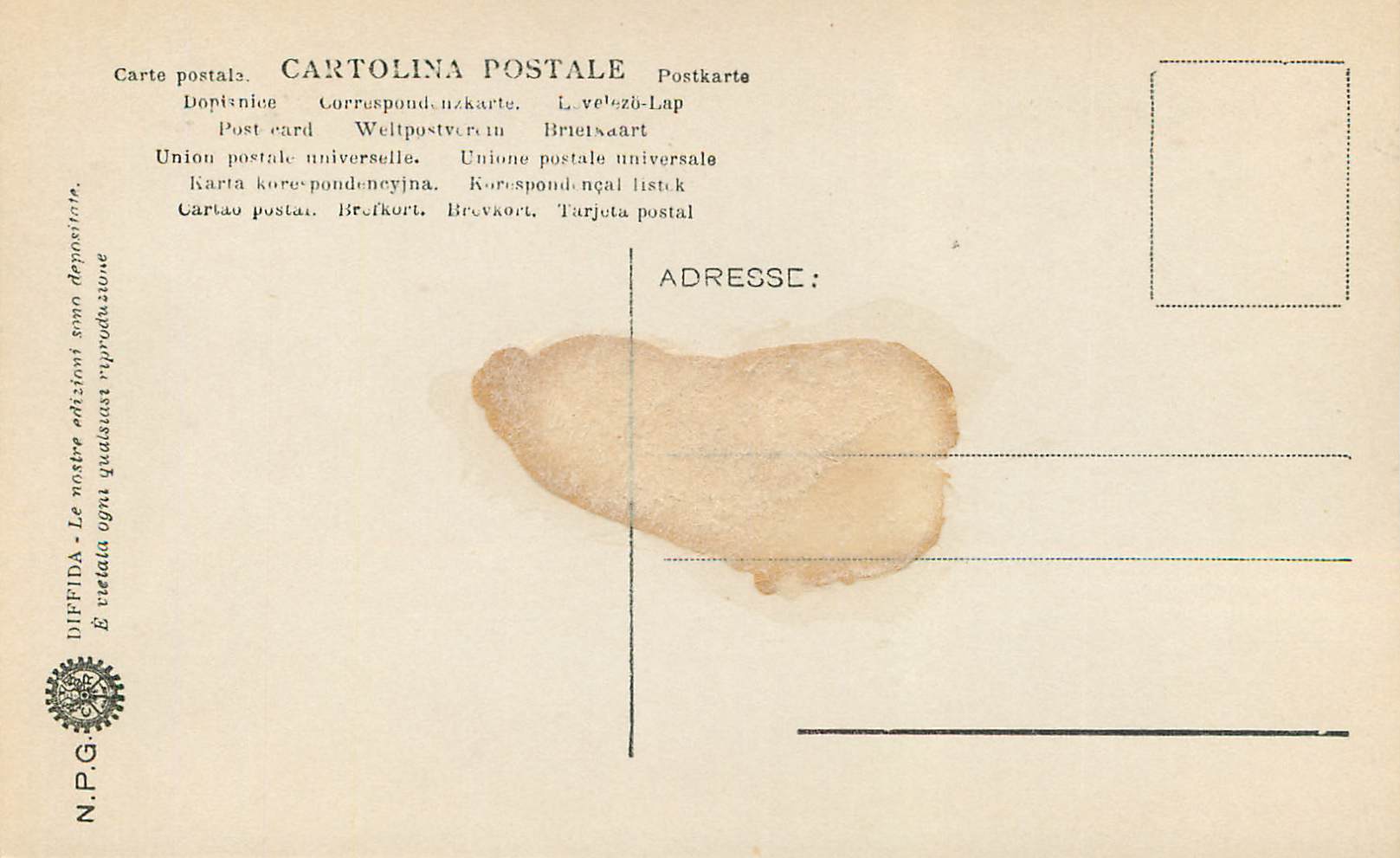 CPA Firenze Angelo del Tabernacolo Beato Fra Angelico Gall Uffizi — Rückseite