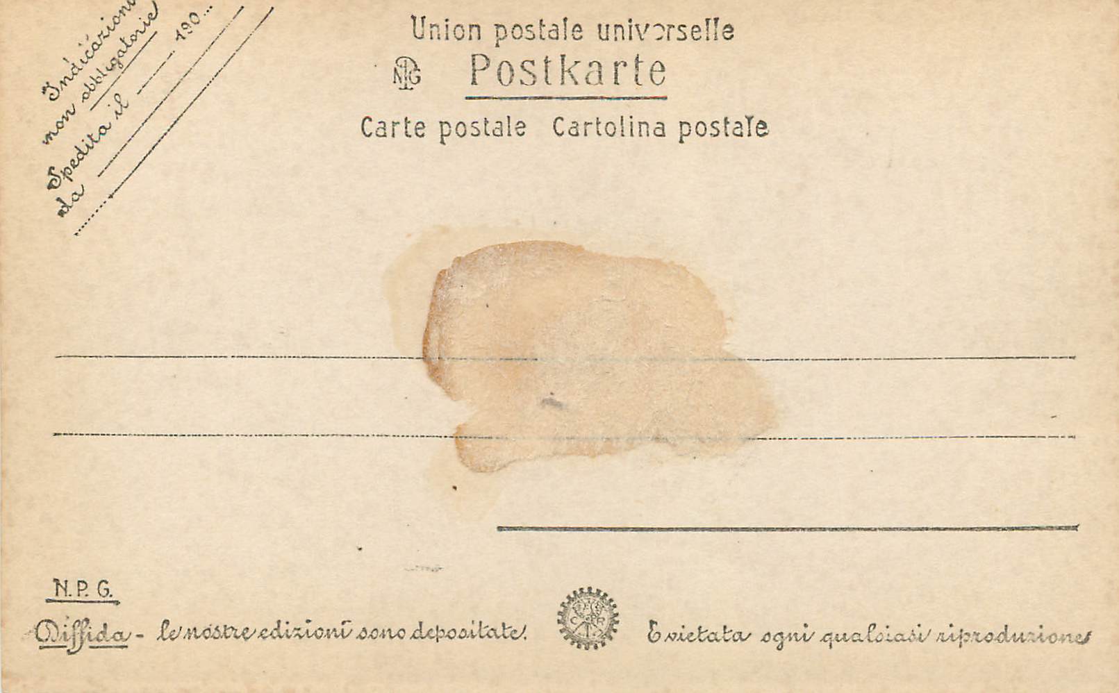 CPA Firenze Angelo del Tabernacolo Beato Fra Angelico Gall Uffizi — Rückseite