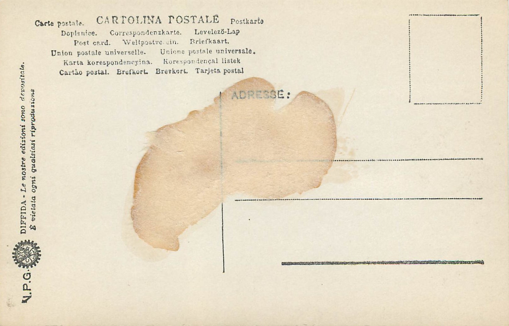 CPA Firenze Sposalizio Della Vergine Beato Angelico Gall Uffizi — Rückseite