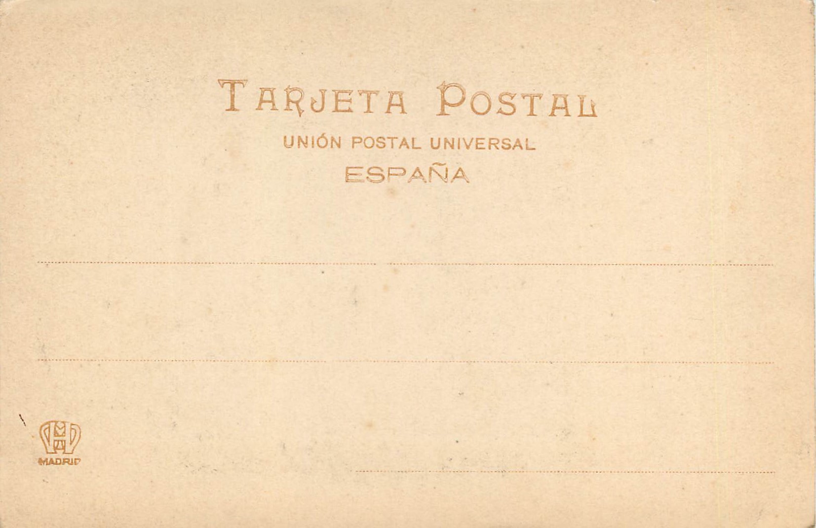 CPA Sacra Familia del Cordero Rafael de Urbino Madrid — Rückseite