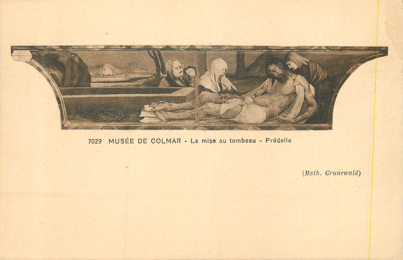 CPA Musee de Colmar La Mise au Tombeau Predelle (Math Grunewald)