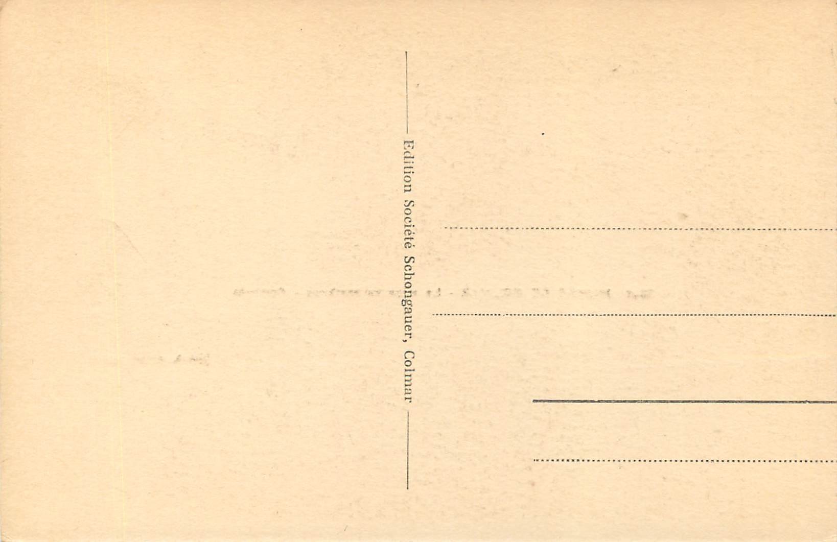 CPA Musee de Colmar La Mise au Tombeau Predelle (Math Grunewald) — Rückseite