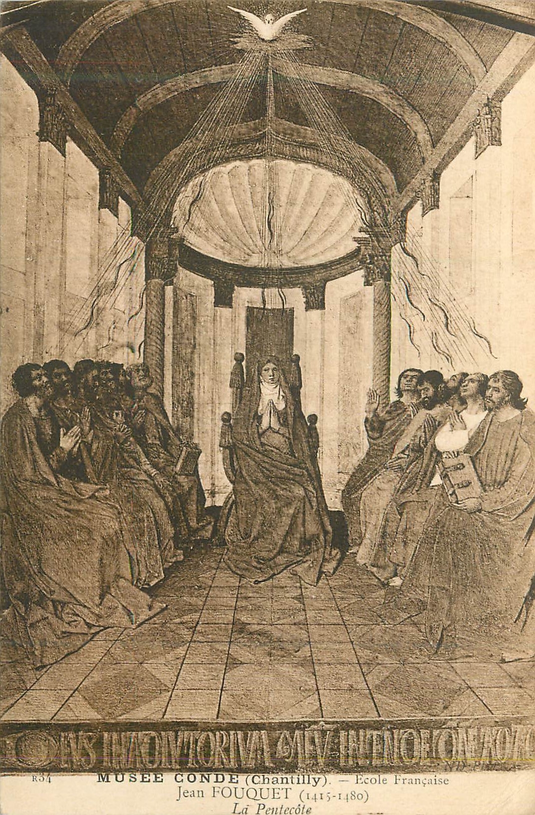 La Pentecôte — Jean Fouquet (1415-1480) — École Française — Musée de Condé (Chantilly)
