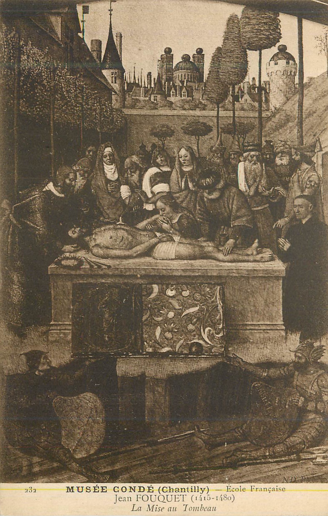 CPA Musee Conde (Chantilly) Ecole Francaise jean Fouquet (1415 1480) La Mise au Tombeau