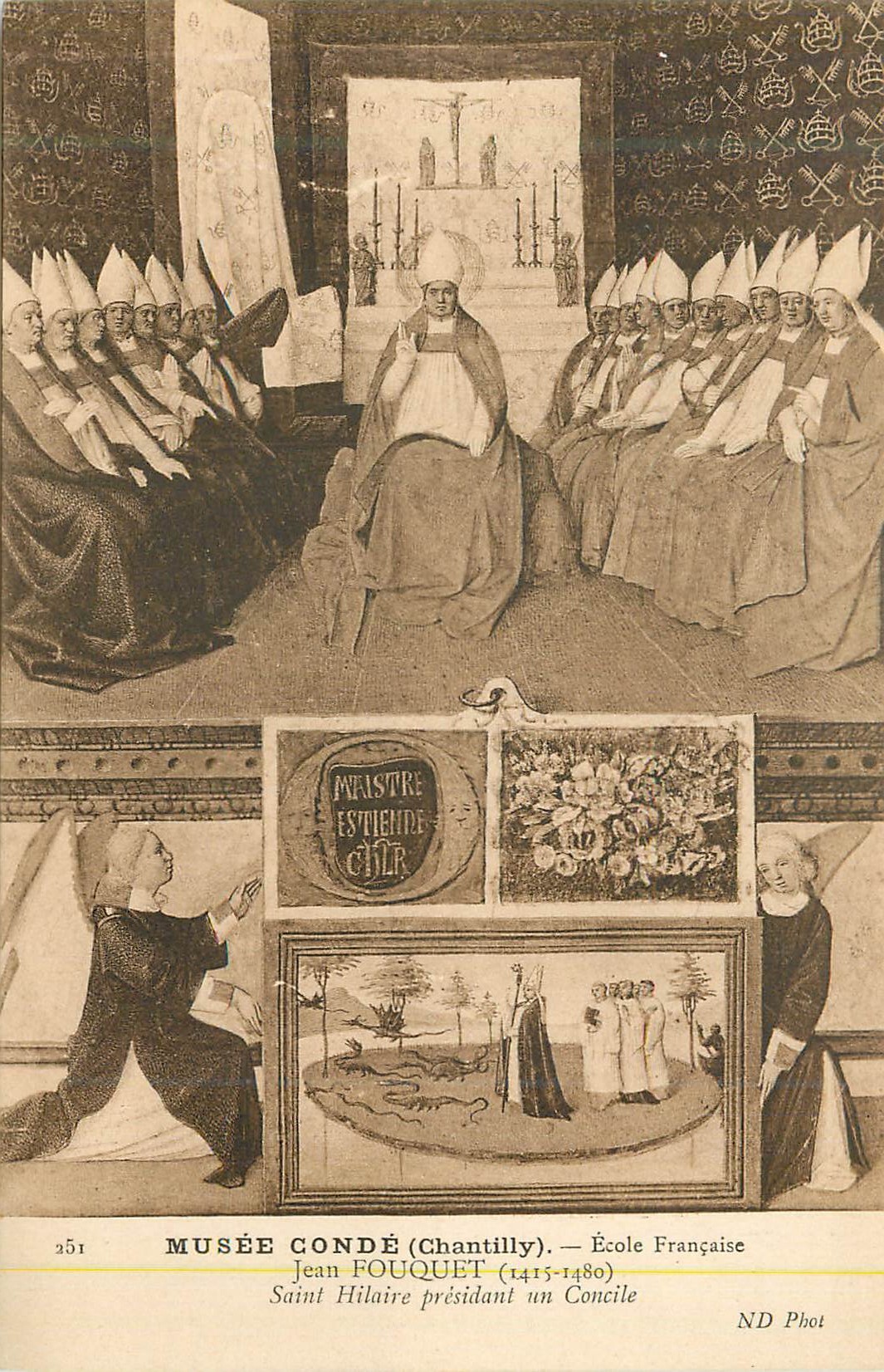 CPA Musee Conde (Chantilly) Ecole Francaise jean Fouquet (1415 1480) Saint Hilaire Presidant un Concile