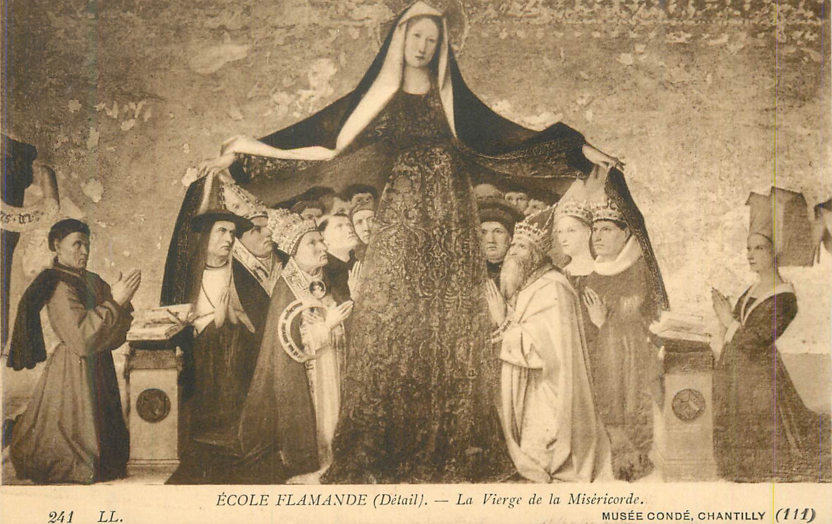 CPA Ecole Flamande (Detail) La Vierge de la Misericorde Musee Conde Chantilly