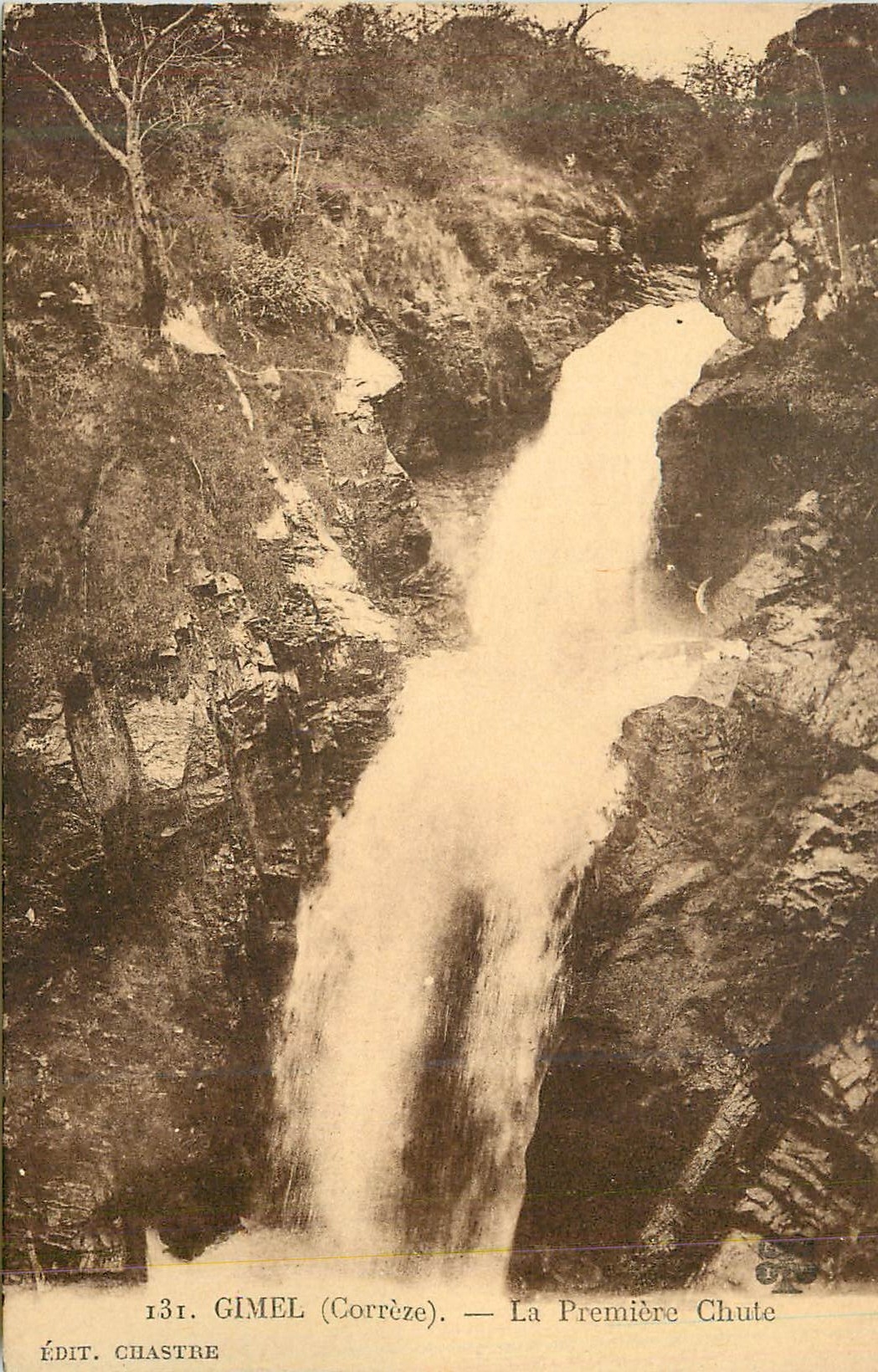 CPA Gimel (Correze) La Premiere chute Edit Chastre
