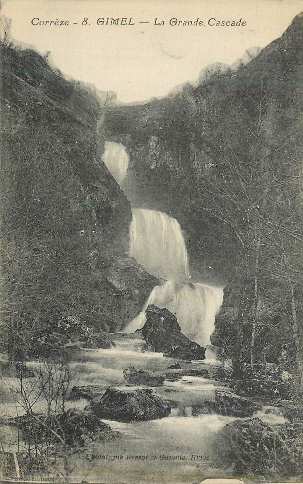 CPA Correze 8 Gimel La grande Cascade  