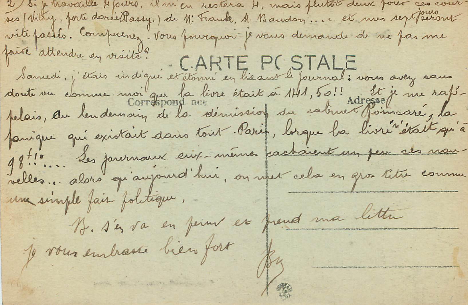 CPA Correze Aubazine Ruines de l'Abbaye de Femmes — Rückseite