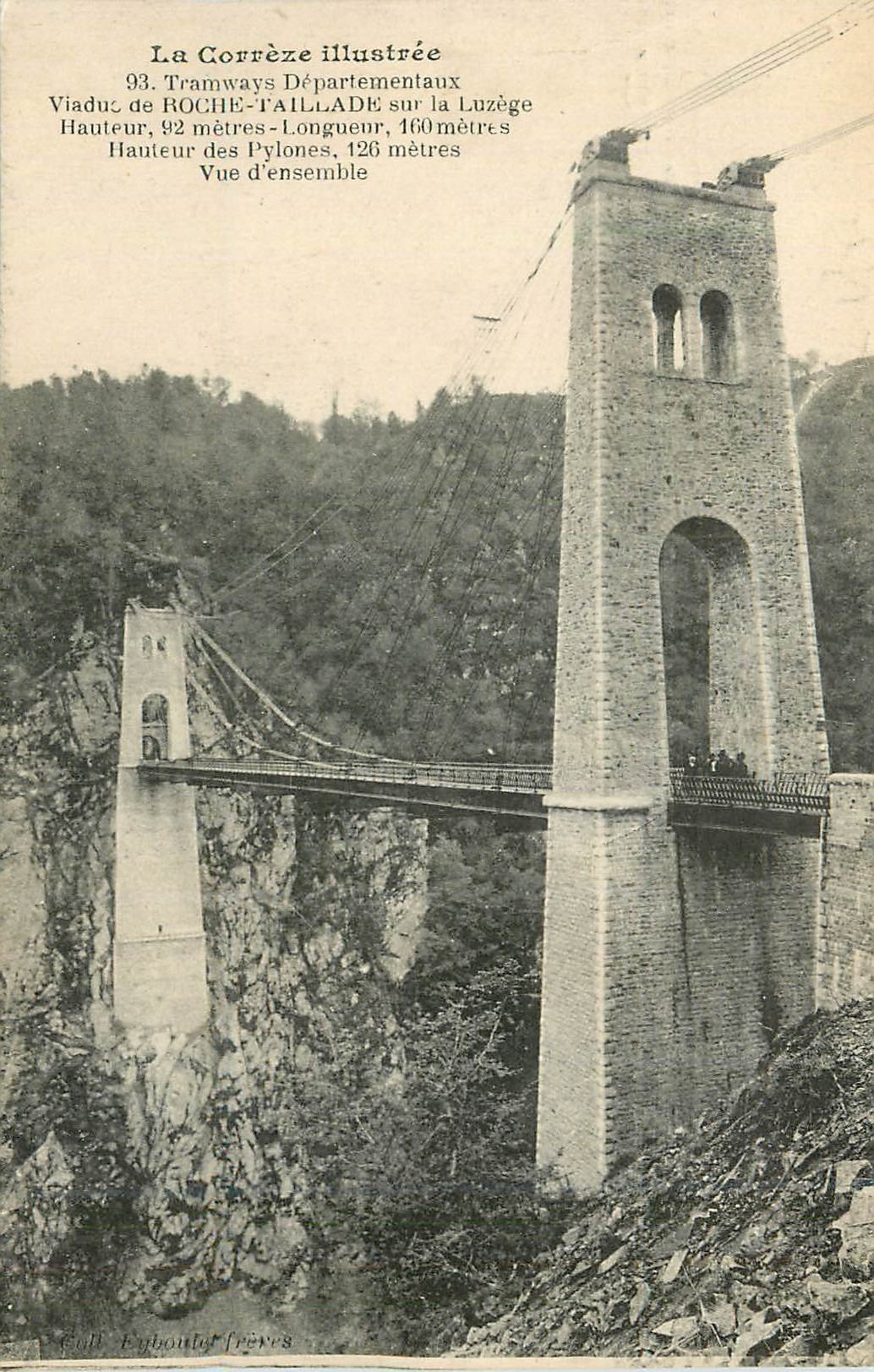 CPA La Correze Illustree Tramways Departementaux Viaduc de Roche Taillade sur la Luzege