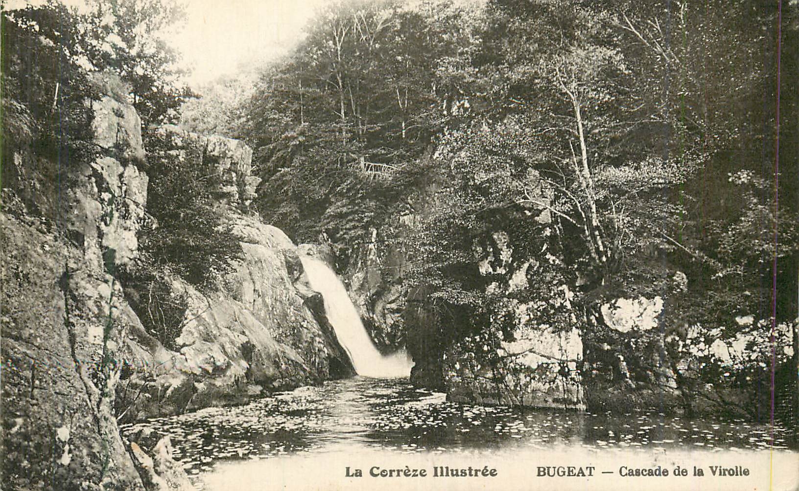 CPA La Correze Illustree Bugeat Cascade de la Virolle