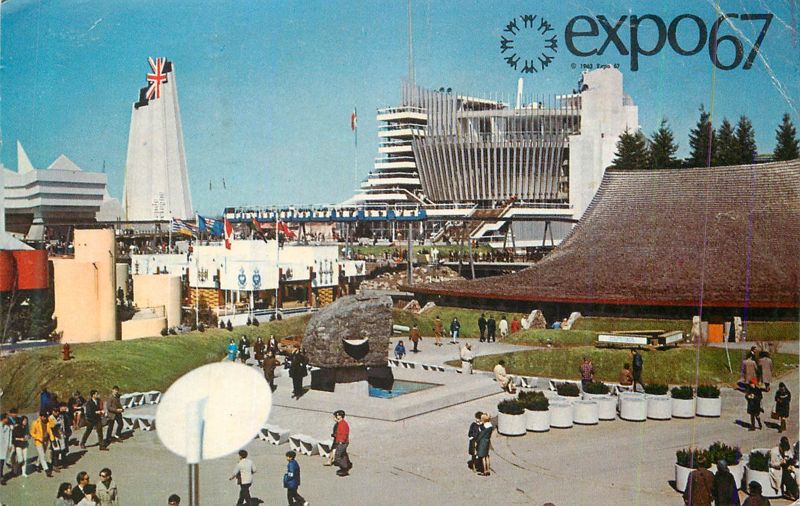 CPM Expo 67 Canada Exiting View on Ile Notre Dame Expo 67