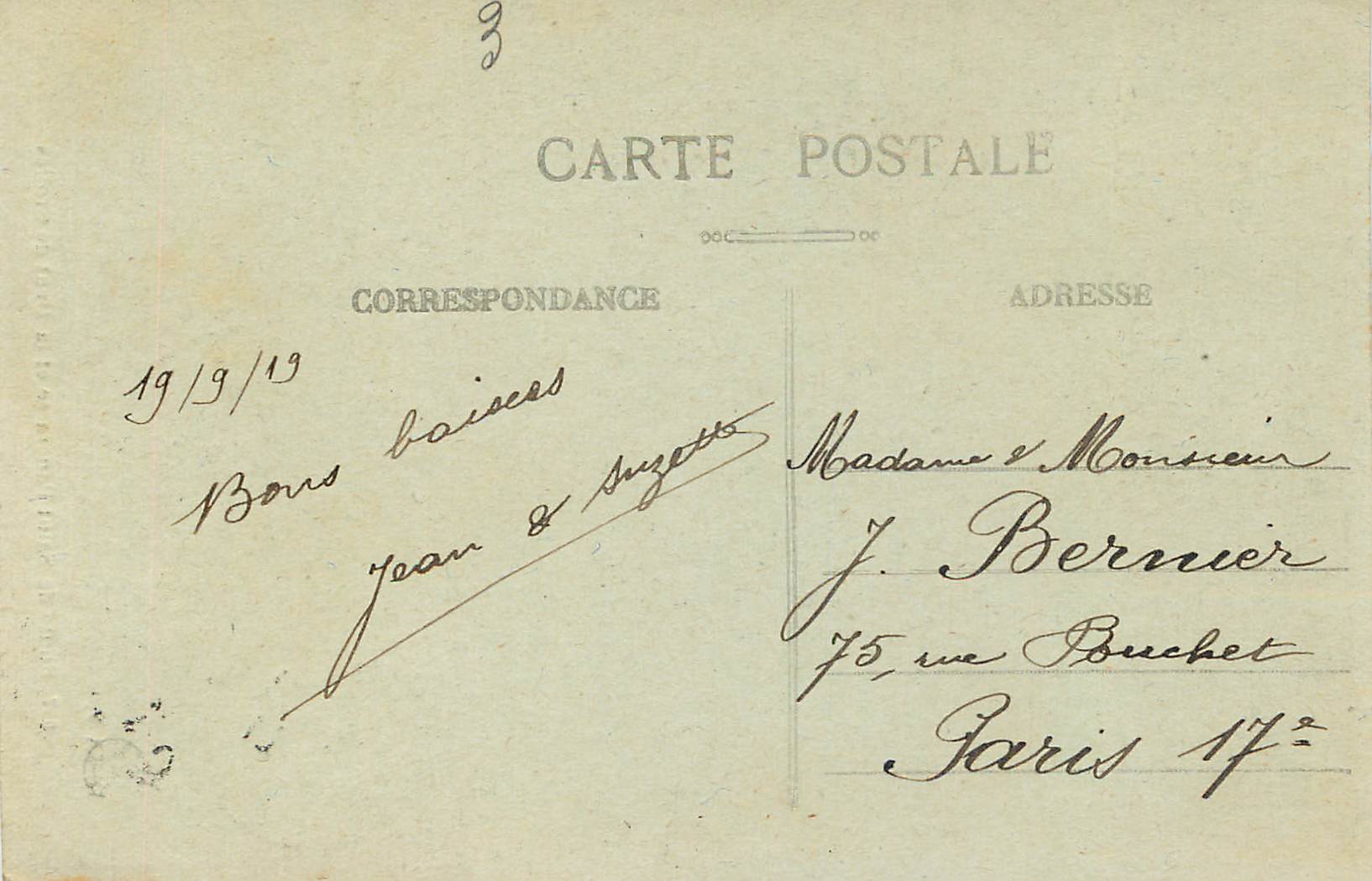 CPA Route de Saint Pancrasse et la Dent de Crolles — Rückseite