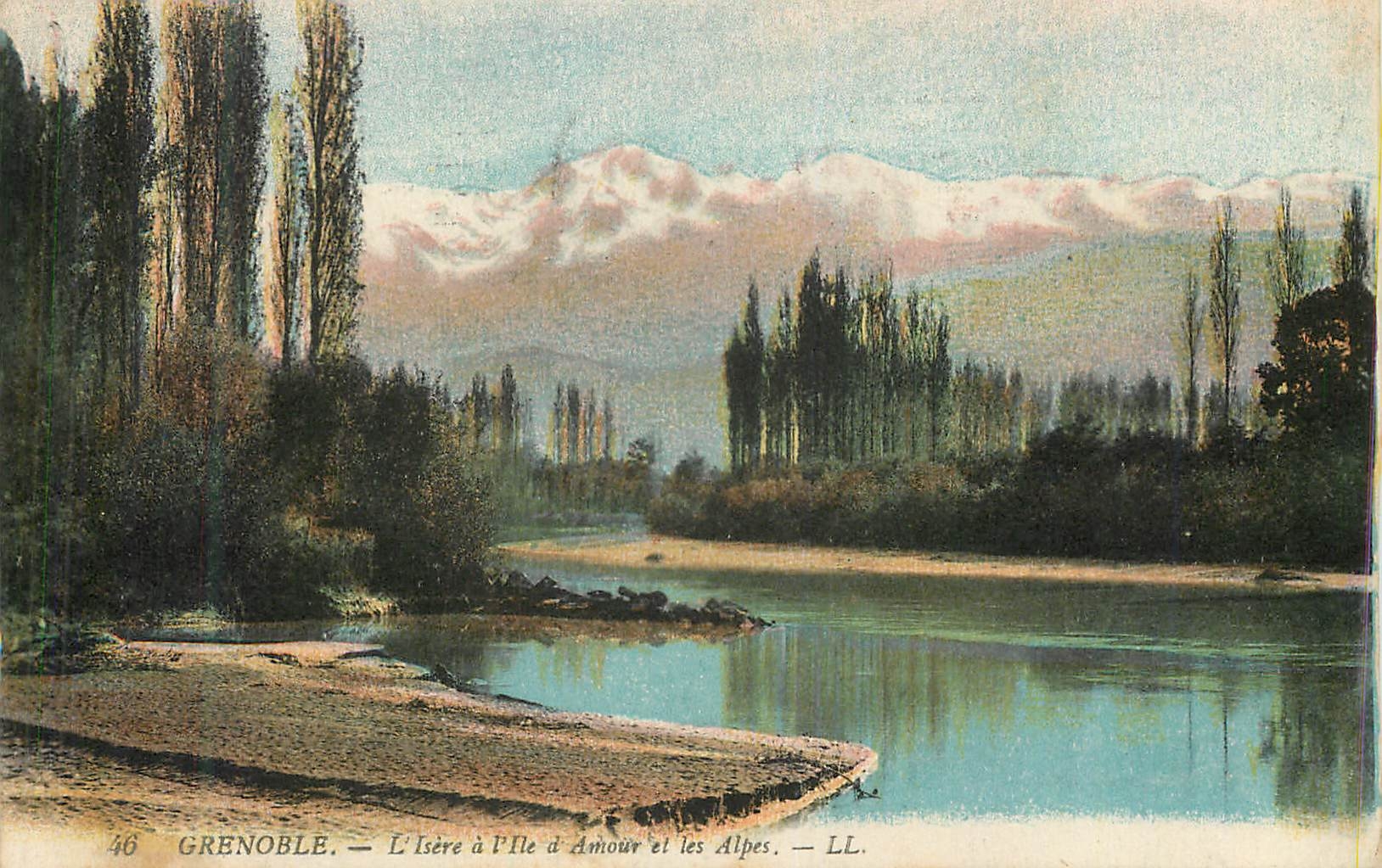 Grenoble — L'Isère à l'Île d'Amour et les Alpes — LL. n°46
