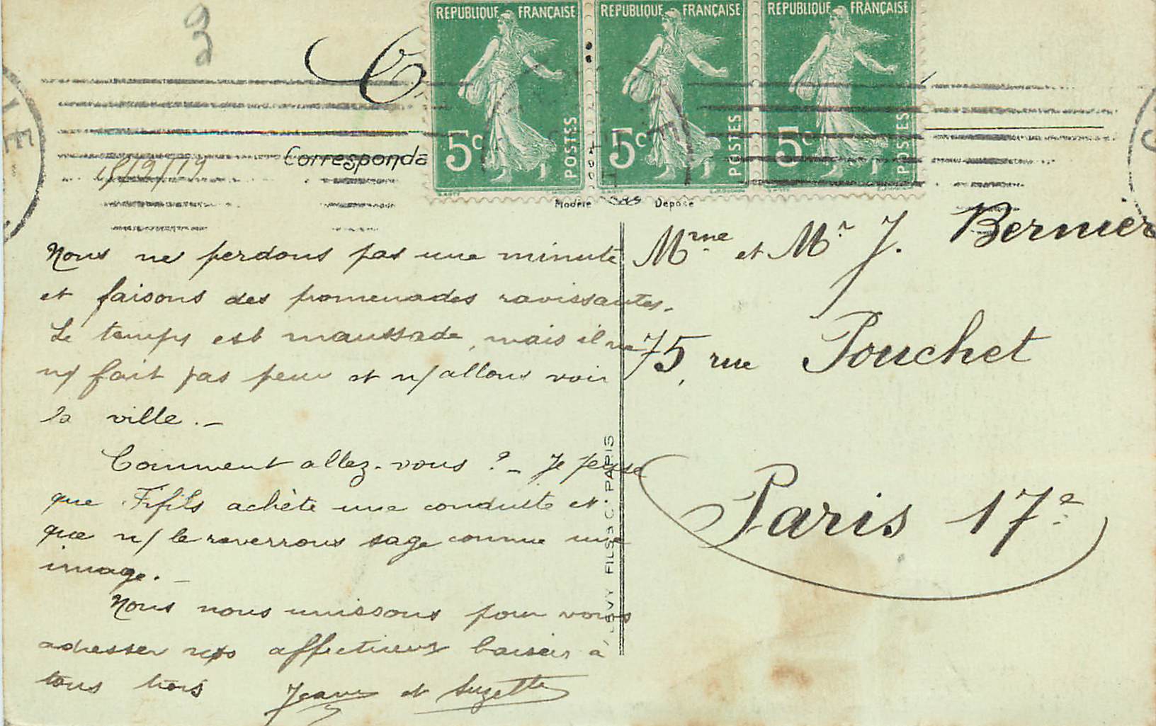 Grenoble — L'Isère à l'Île d'Amour et les Alpes — LL. n°46 — Rückseite
