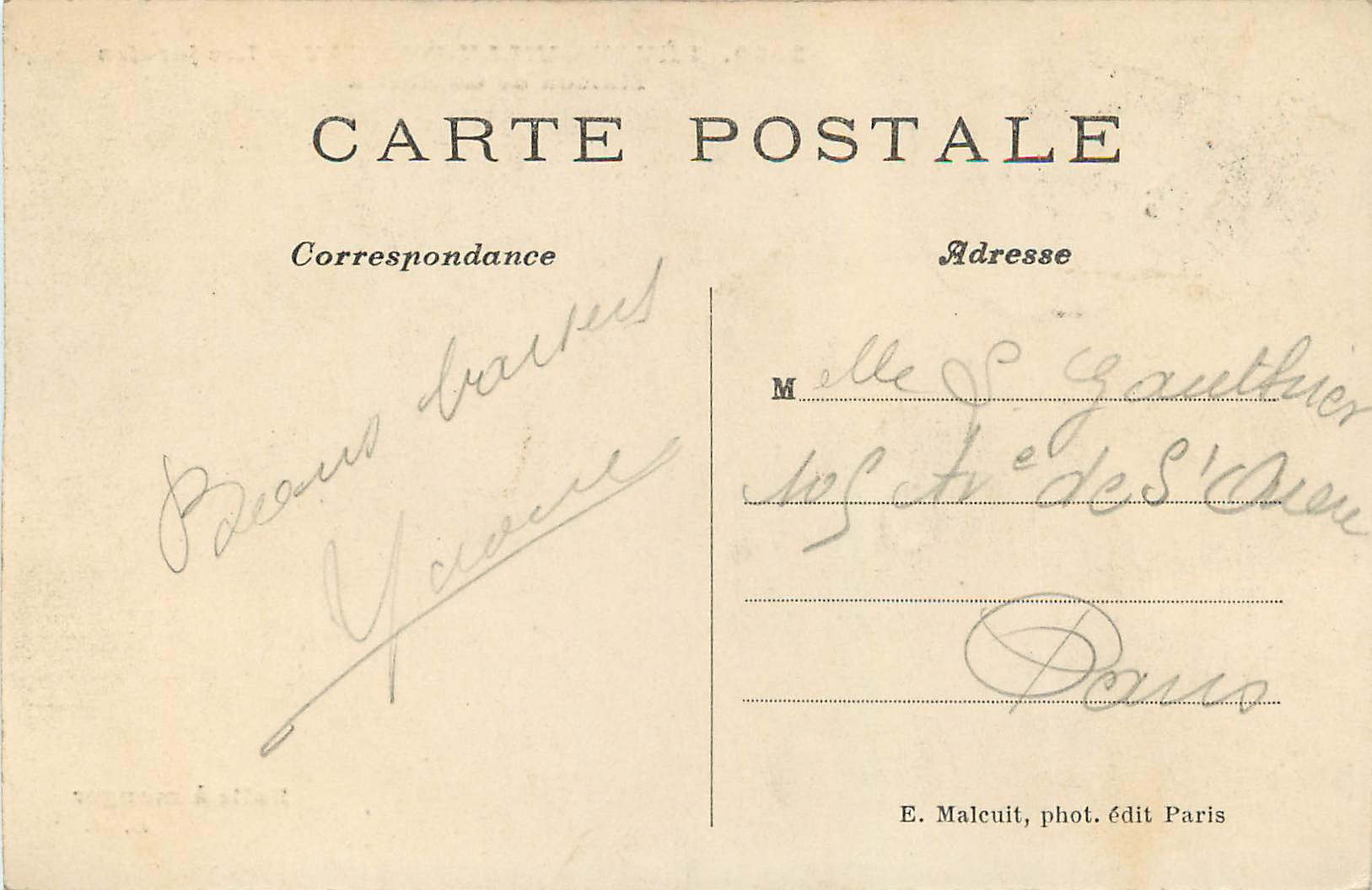 CPA Sevres Ville d'Avray les Jardies Maison de Gambetta — Rückseite