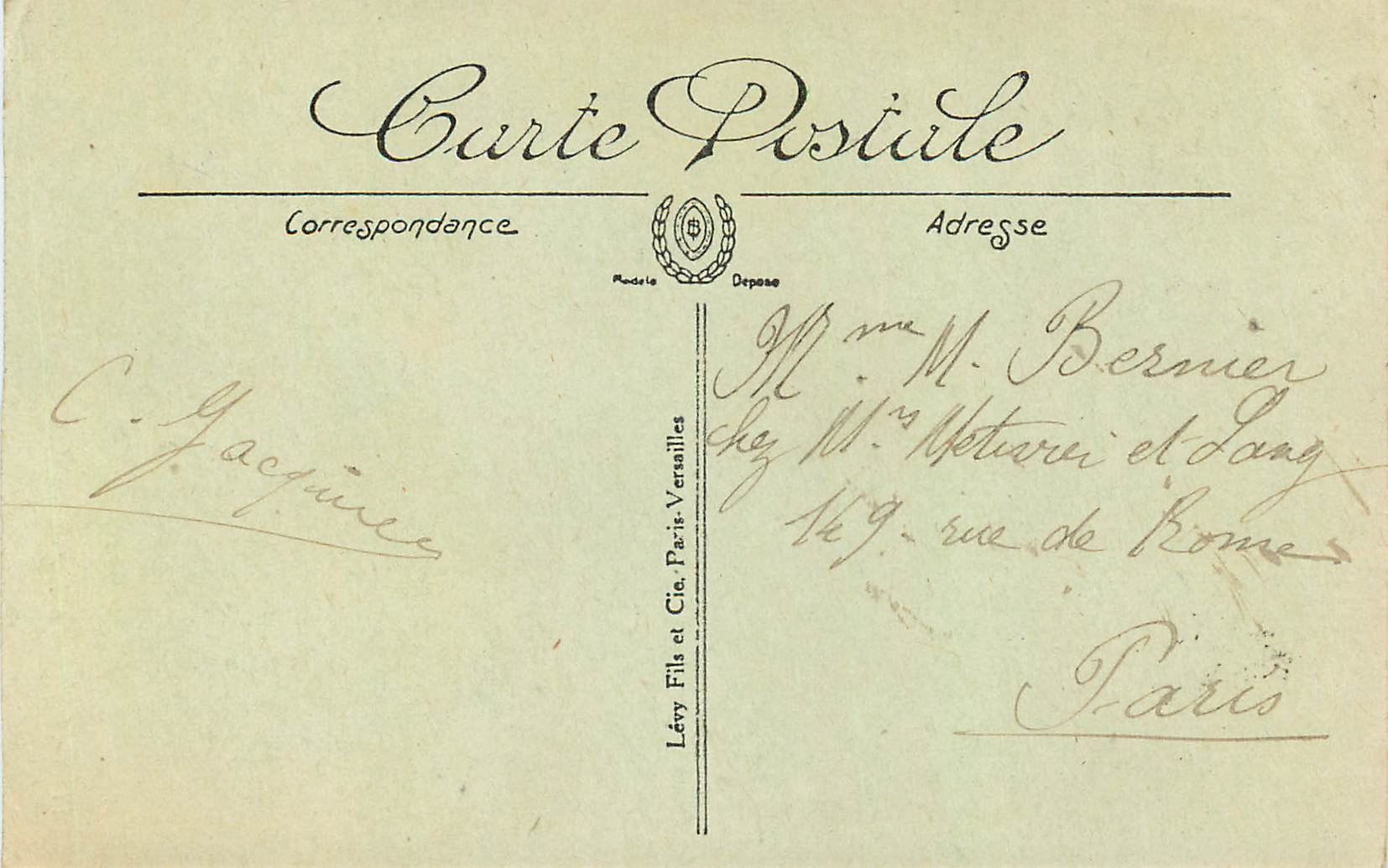 CPA Caen la Facade de l'Abbaye aux Dames — Verso