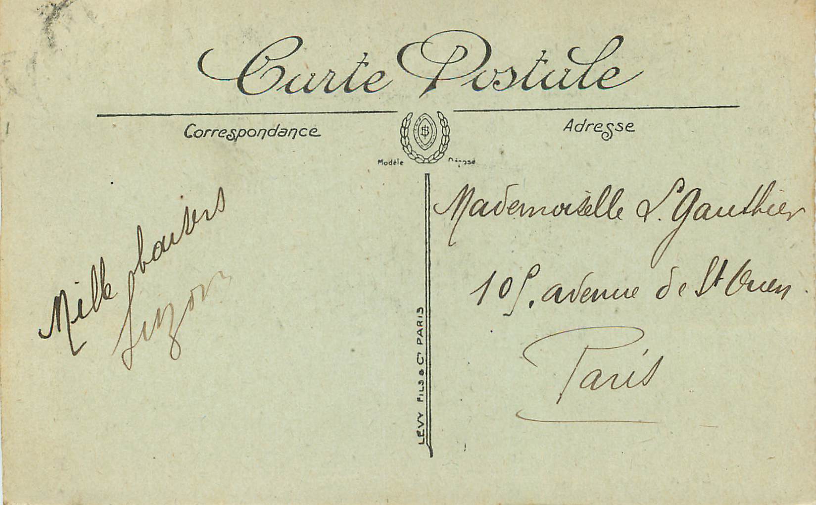 CPA Lyon la Place des Cordeliers et le Palais de la Bourse Tramway — Rückseite